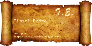 Tisztl Endre névjegykártya